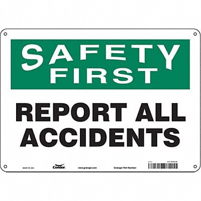 Safety Sign 10 in x 14 in Polyethylene