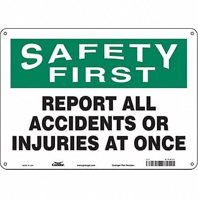 K0174 Safety Sign 10 inx14 in Polyethylene