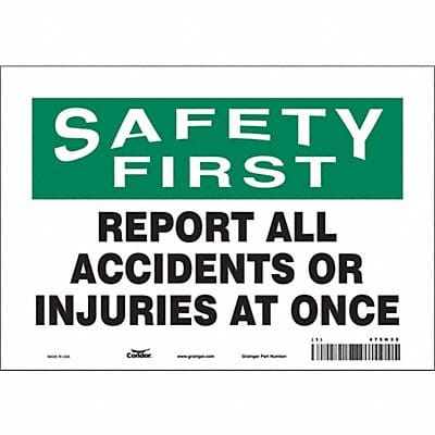 K0174 Safety Sign 7 in x 10 in Vinyl