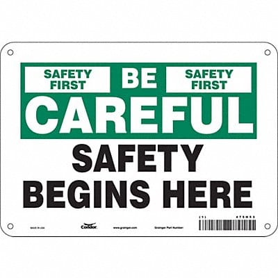 K0178 Safety Sign 7 in x 10 in Aluminum