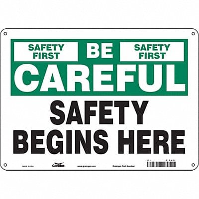 K0178 Safety Sign 10 inx14 in Aluminum