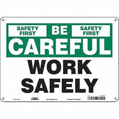 Safety Sign 10 inx14 in Aluminum