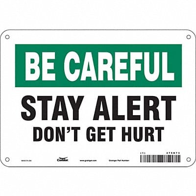 Safety Sign 7 inx10 in Polyethylene