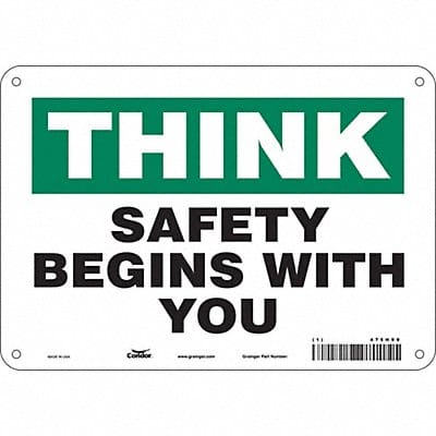 Safety Sign 7 inx10 in Polyethylene