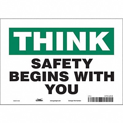 Safety Sign 7 in x 10 in Vinyl