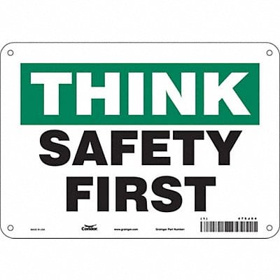 Safety Sign 7 in x 10 in Aluminum