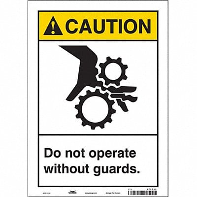 Safety Sign 14 in x 10 in Vinyl