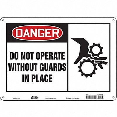 Safety Sign 10 inx14 in Aluminum