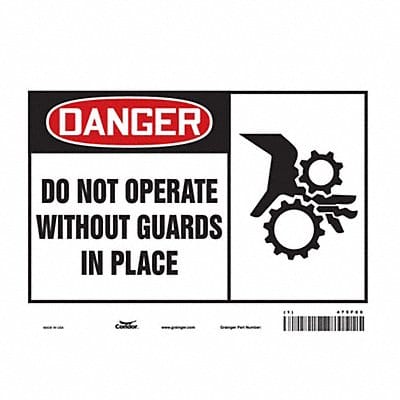 Safety Sign 7 inx10 in Vinyl