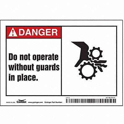 Safety Sign 3 1/2 inx5 in Vinyl