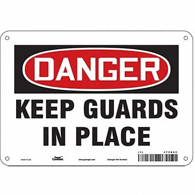 Safety Sign 7 in x 10 in Aluminum