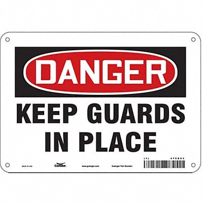 Safety Sign 7 in x 10 in Polyethylene