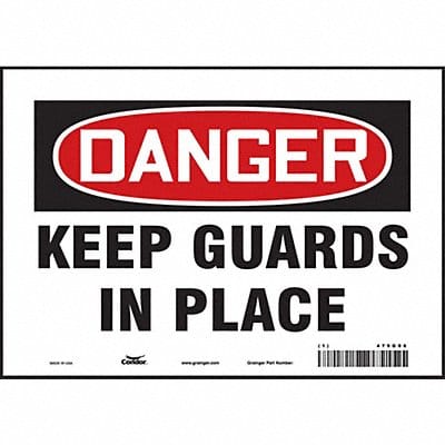 Safety Sign 7 in x 10 in Vinyl