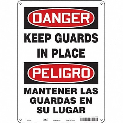 Safety Sign 14 in x 10 in Polyethylene