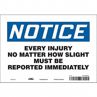 Safety Sign 7 in x 10 in Vinyl