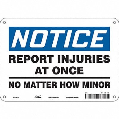 Safety Sign 7 inx10 in Polyethylene