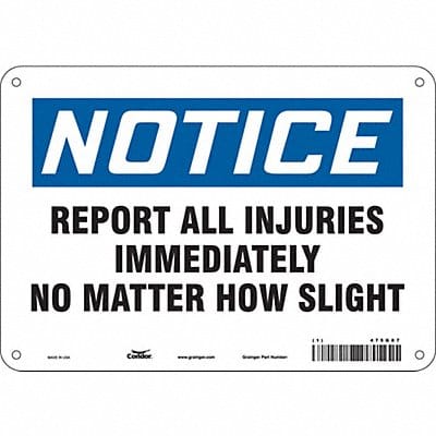 Safety Sign 7 in x 10 in Aluminum