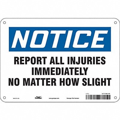 Safety Sign 7 inx10 in Polyethylene