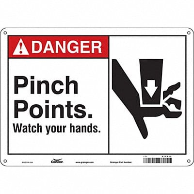 Safety Sign 10 inx14 in Polyethylene