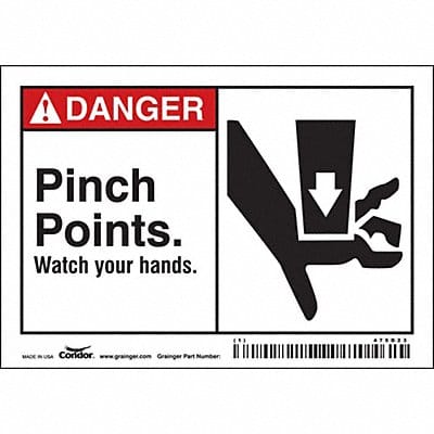 Safety Sign 3 1/2 inx5 in Vinyl