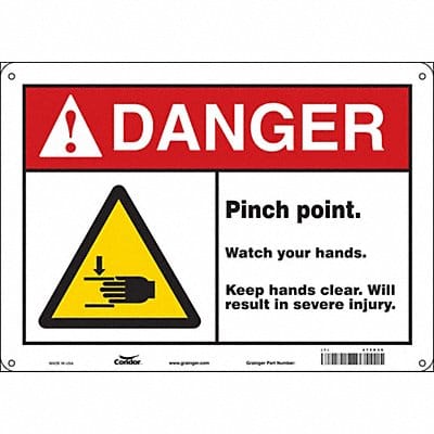 Safety Sign 10 in x 14 in Polyethylene