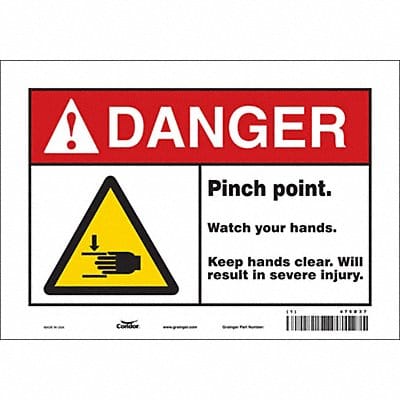 Safety Sign 7 inx10 in Vinyl