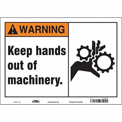 Safety Sign 10 in x 14 in Vinyl