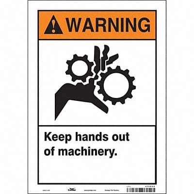 Safety Sign 14 in x 10 in Vinyl