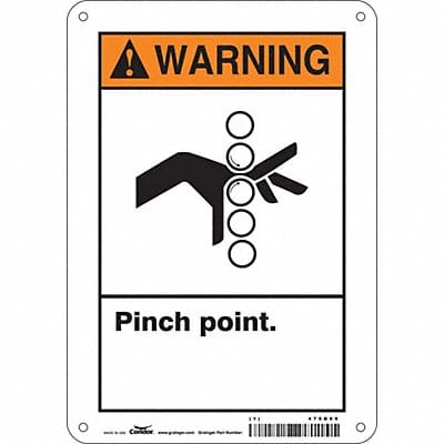 Safety Sign 10 in x 7 in Polyethylene