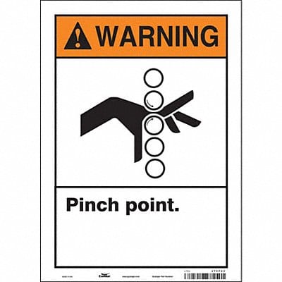 Safety Sign 14 in x 10 in Vinyl