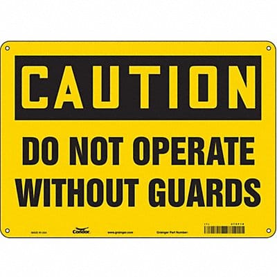 J6948 Safety Sign 10 in x 14 in Aluminum