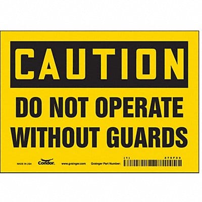 J6948 Safety Sign 5 inx7 in Vinyl