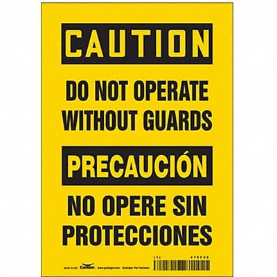 Safety Sign 10 in x 7 in Vinyl