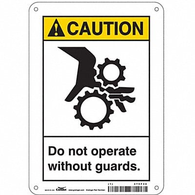 Safety Sign 10 in x 7 in Aluminum