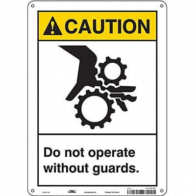 Safety Sign 14 in x 10 in Aluminum