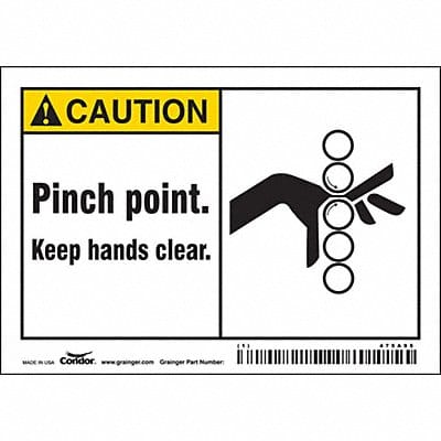 Safety Sign 3 1/2 inx5 in Vinyl