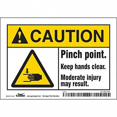 Safety Sign 3 1/2 inx5 in Vinyl