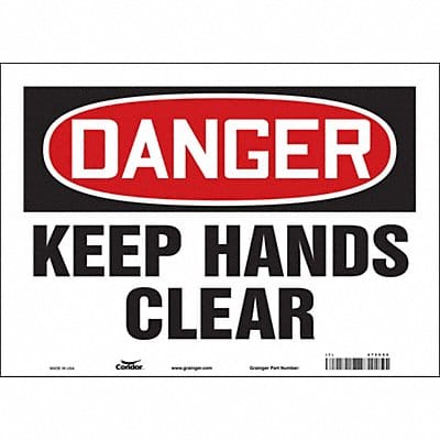 Safety Sign 10 in x 14 in Vinyl