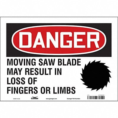 Safety Sign 10 inx14 in Vinyl