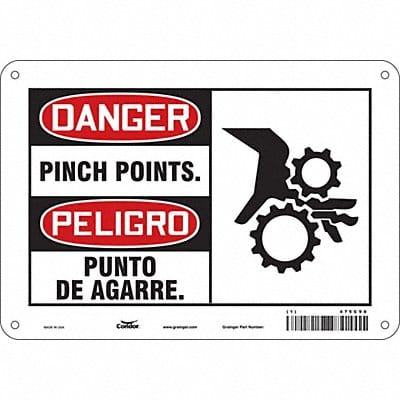 Safety Sign 7 inx10 in Polyethylene