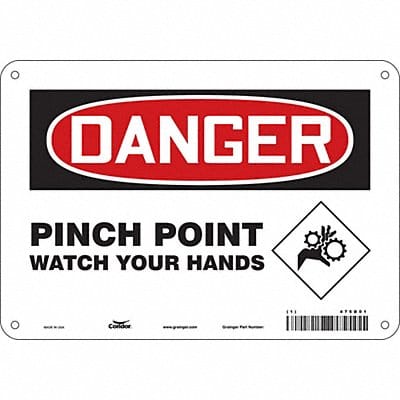 J6942 Safety Sign 7 in x 10 in Aluminum