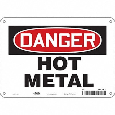 Danger Sign 7 in x 10 in Aluminum