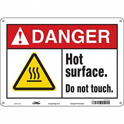 Safety Sign 10 in x 14 in Polyethylene