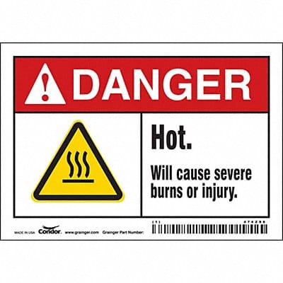 Safety Sign 3 1/2 inx5 in Vinyl