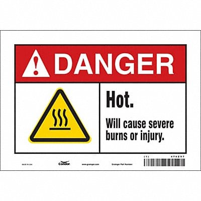 Safety Sign 7 in x 10 in Vinyl