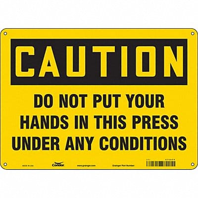 Safety Sign 10 in x 14 in Aluminum