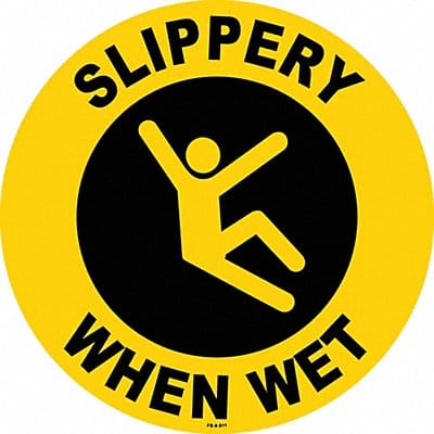 Anti-Slip Floor Sign 8 inx8 in Vinyl PK2