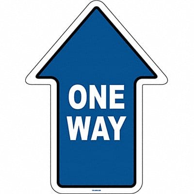 Floor Sign 17 W 12-1/2 H Blue/White