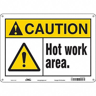 Safety Sign 10 inx14 in Polyethylene