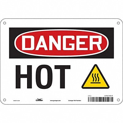 Danger Sign 7 in x 10 in Aluminum